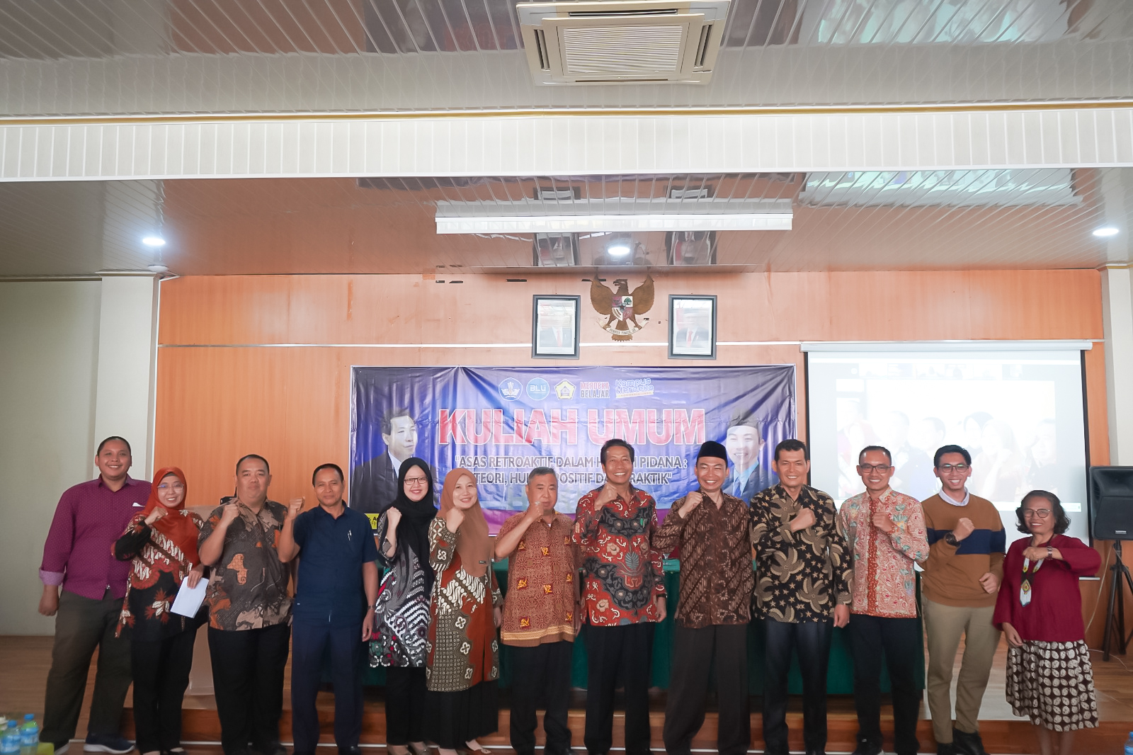 Fakultas Hukum Bagian Hukum Pidana dan Perlindungan Masyarakat Mengadakan Kuliah Umum tentang Asas Retroaktif