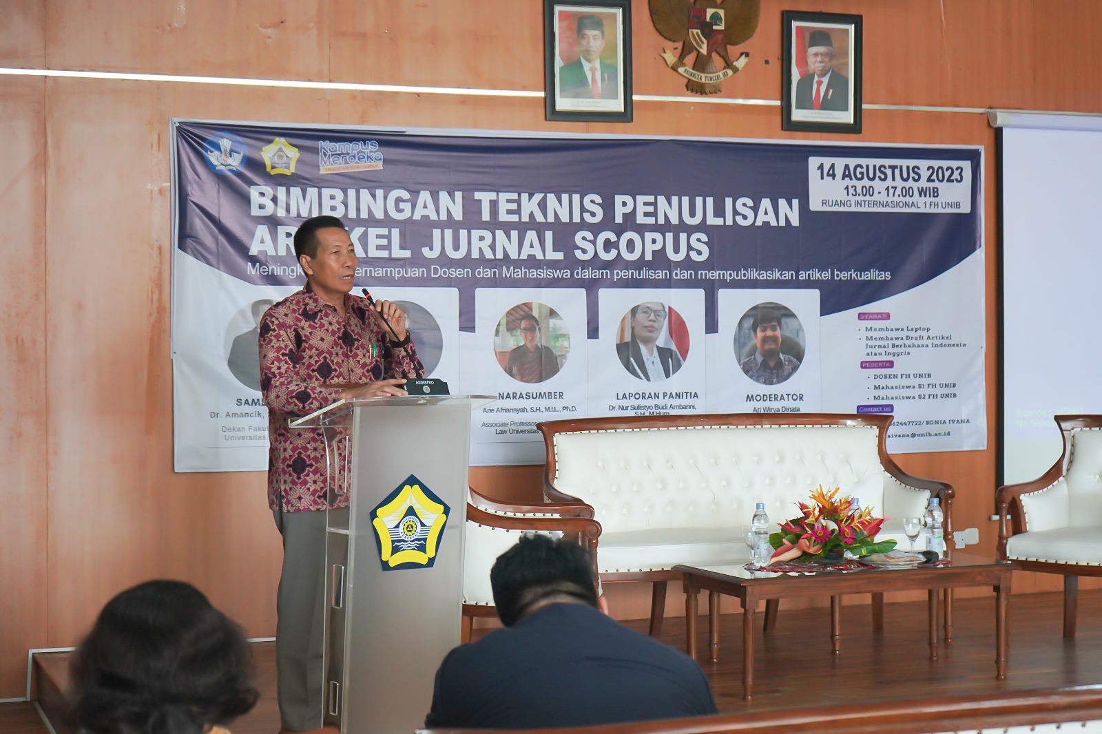 Fakultas Hukum Universitas Bengkulu Mengadakan Bimbingan Teknis Penulisan Artikel Jurnal Scopus